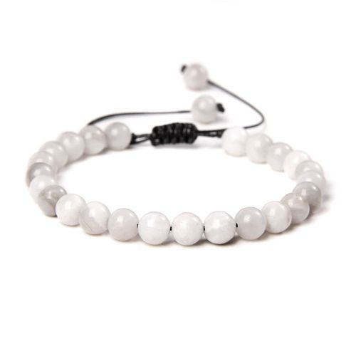 Bracelets En Agate Naturelle Pour Hommes Et Femmes, Perles Rondes En Pierre Oeil De Tigre Howlites, Bijoux De Guérison, Cadeaux De Noël
