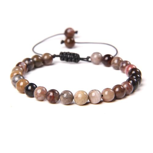 Bracelets En Agate Naturelle Pour Hommes Et Femmes, Perles Rondes En Pierre Oeil De Tigre Howlites, Bijoux De Guérison, Cadeaux De Noël