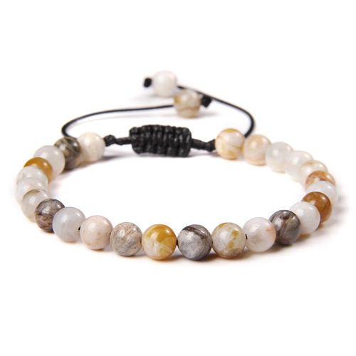 Bracelets En Agate Naturelle Pour Hommes Et Femmes, Perles Rondes En Pierre Oeil De Tigre Howlites, Bijoux De Guérison, Cadeaux De Noël