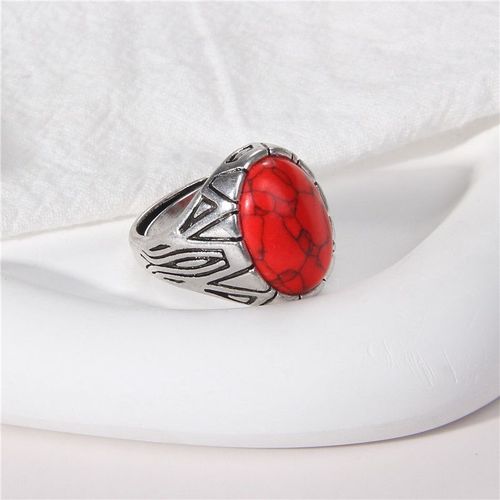 Bagues En Pierre Naturelle Vintage Pour Hommes Et Femmes, Matiques Opale Cabochon, Breloque Réglable, Bijoux Fantaisie, Fête Tribale, Document En Argent