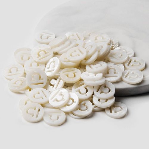 12 Pendentifs En Coquillage De Constellation, Perles Blanches D'eau Libre De 11mm, Nacre Sculptée, Artisanat Pour La Fabrication De Bijoux Bricolage Soi-Même