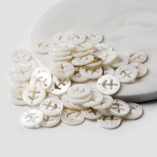 12 Pendentifs En Coquillage De Constellation, Perles Blanches D'eau Libre De 11mm, Nacre Sculptée, Artisanat Pour La Fabrication De Bijoux Bricolage Soi-Même