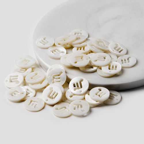 12 Pendentifs En Coquillage De Constellation, Perles Blanches D'eau Libre De 11mm, Nacre Sculptée, Artisanat Pour La Fabrication De Bijoux Bricolage Soi-Même