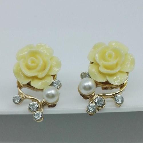 Boucles D'oreilles Exagérées En Cristal De Perles Pour Femmes, Bijoux De Mode Coréens, Rose Ol, Nouveau Style, Vente En Gros