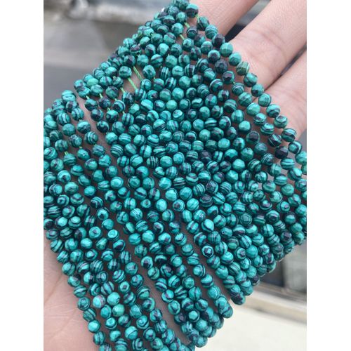 Perles Rondes En Pierre D'aventurine, Malachite, Préhnite Verte Naturelle, 4mm, Pour Collier À Faire Soi-Même, 15 Pouces