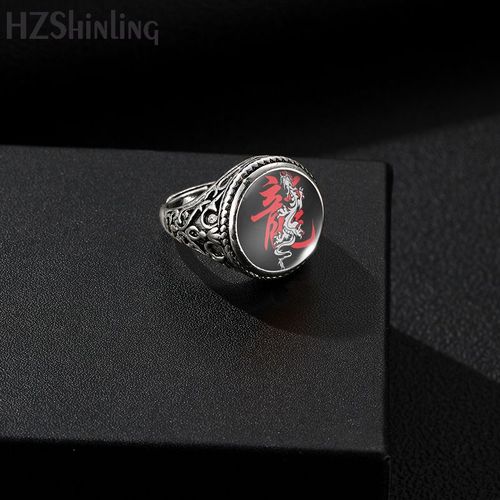 Bague Dragon Chinois Vintage Antique Pour Homme, Cabochon En Verre, Bijoux Cadeaux, Nouvel Arrivage, 2023
