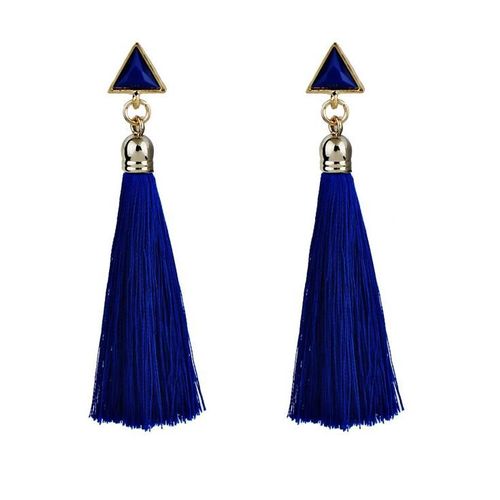 Boucles D'oreilles Pendantes À Pampilles Triangulaires Pour Femmes Et Filles, Bijoux De Charme Boho, Longue Boucle D'oreille Multicolore, Vintage Et Ethnique, Cadeaux De Fête, Nouvelle Mode