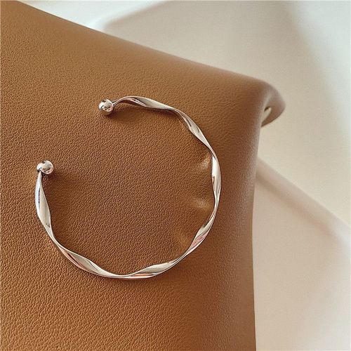 Bracelet Ouvert À Motif Ondulé Pour Femmes, Anneau Simple Et Polyvalent, Bracelet Rouge Réglable, Bijou Viking