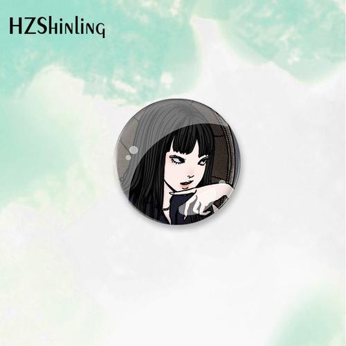 Broche À Motif De Dessin Animé Junji Ito Tomie, Danemark Ge À Bouton Rond Pour Vêtements, Sac À Dos, Broche De Décoration, Bijoux, 2023