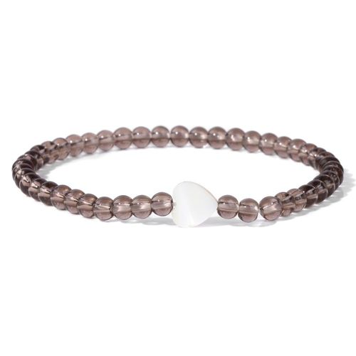 Bracelets Perlés En Pierre Naturelle Pour Femmes, Breloques En Forme De Coquille De C¿Ur, Onyx, Bijoux D'amitié, Simples Et Fins