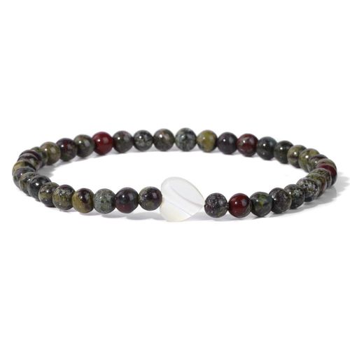 Bracelets Perlés En Pierre Naturelle Pour Femmes, Breloques En Forme De Coquille De C¿Ur, Onyx, Bijoux D'amitié, Simples Et Fins