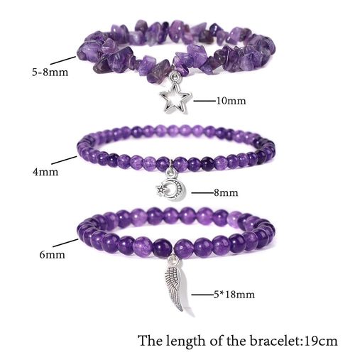 Bracelet En Cristal Naturel Tressé Pour Hommes Et Femmes, Pierre Neutre D'eau Rouge, Breloques Étoile De Soleil, Bracelets De Guérison, Bijoux, 3 Pièces