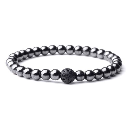 Bracelets En Hématite Naturelle Pour Hommes Et Femmes, Perles Rondes En Pierre De Lune Flash Arc-En-Ciel Mat, Bijoux Cadeau À La Mode, 6mm, 2023