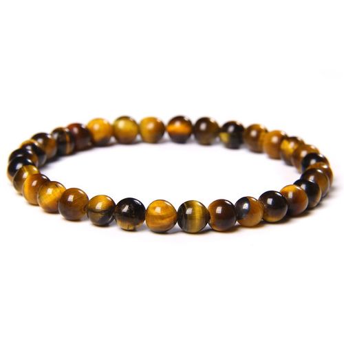 Bracelets De Perles D'oeil De Tigre Pour Hommes Et Femmes, Pierre Chakra Polie Naturelle, Bracelet Commandé Fait À La Main, Bijoux Minimalistes Napmala, 6 Mm