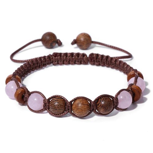 Bracelets Tressés En Bois De Méditation, Pierre Naturelle, ¿Il De Tigre, Rose, Perles, Fait À La Main, Pour Hommes Et Femmes, Bijoux De Prière