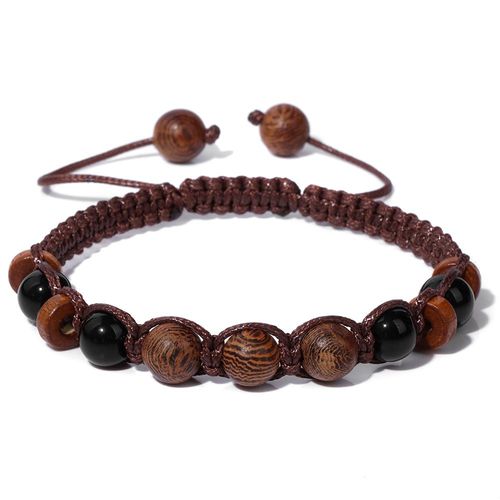 Bracelets Tressés En Bois De Méditation, Pierre Naturelle, ¿Il De Tigre, Rose, Perles, Fait À La Main, Pour Hommes Et Femmes, Bijoux De Prière