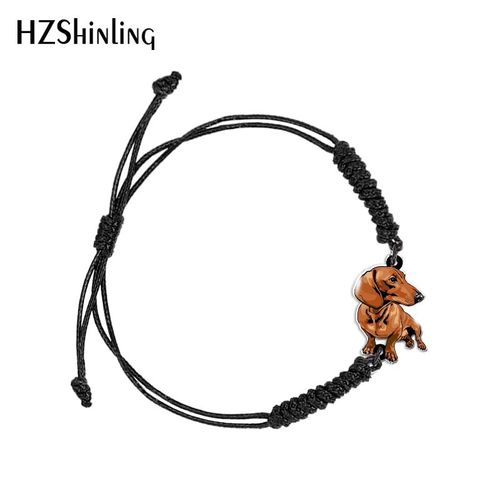 Bracelet Réglable En Résine Acrylique Pour Femme, Chien Teckel De Dessin Animé, Animal De Compagnie, Tissage Acrylique, Ul, Bijoux À La Mode, Élection Xy, Joacrylic