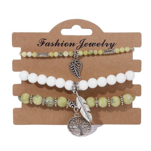 Ensemble De Bracelets En Pierre D'oeil De Tigre Pour Hommes Et Femmes, Arbre De Vie, Bijoux En Pierre Naturelle, Breloque Du Cuir Chevelu, Énergie, 3 Pièces Par Ensemble