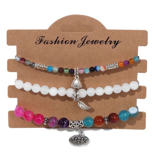 Ensemble De Bracelets En Pierre D'oeil De Tigre Pour Hommes Et Femmes, Arbre De Vie, Bijoux En Pierre Naturelle, Breloque Du Cuir Chevelu, Énergie, 3 Pièces Par Ensemble