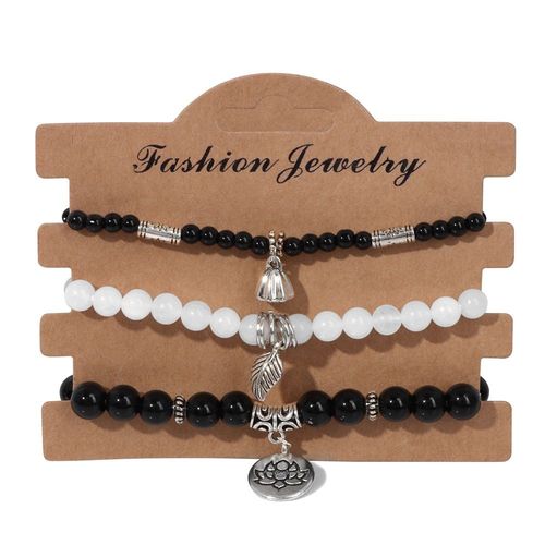 Ensemble De Bracelets En Pierre D'oeil De Tigre Pour Hommes Et Femmes, Arbre De Vie, Bijoux En Pierre Naturelle, Breloque Du Cuir Chevelu, Énergie, 3 Pièces Par Ensemble