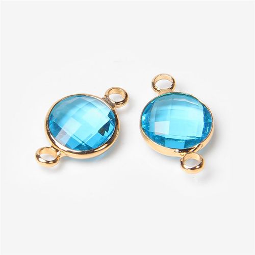 Pendentif En Perles De Verre Cristal Bleu De Forme Irrégulière, Connecteur À Quartz Gris, Breloques De Bricolage, Résultats De Bijoux Exécutifs, Coordinateur, 50 Pièces