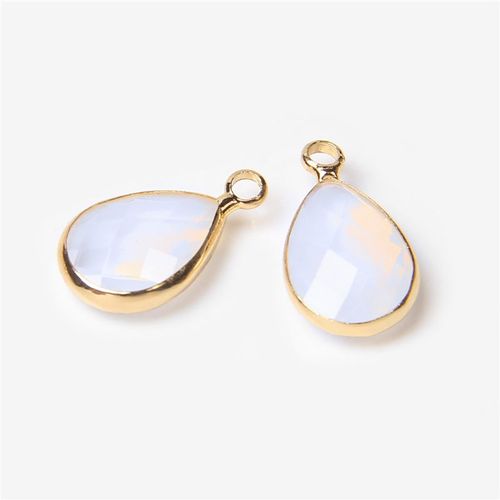 Pendentif En Perles De Verre Cristal Bleu De Forme Irrégulière, Connecteur À Quartz Gris, Breloques De Bricolage, Résultats De Bijoux Exécutifs, Coordinateur, 50 Pièces