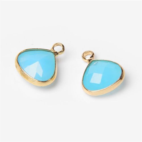 Pendentif En Perles De Verre Cristal Bleu De Forme Irrégulière, Connecteur À Quartz Gris, Breloques De Bricolage, Résultats De Bijoux Exécutifs, Coordinateur, 50 Pièces