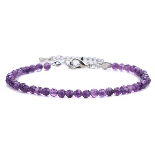 Bracelets Simples En Pierre Rouge Pour Femmes Et Hommes, Bijoux Ajustables Faits À La Main, Chaîne En Cristal Et Argent