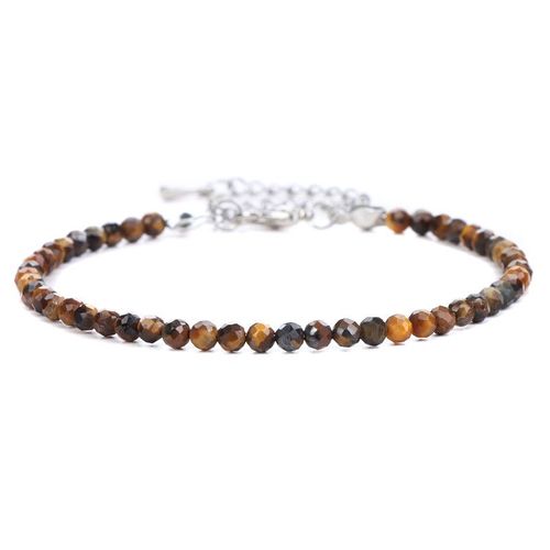Bracelets Simples En Pierre Rouge Pour Femmes Et Hommes, Bijoux Ajustables Faits À La Main, Chaîne En Cristal Et Argent