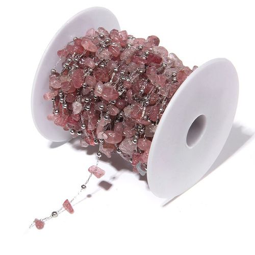Pierre De Forme Irrégulière Naturelle Chaîne En Acier Inoxydable Puce De Forme Libre Gravier Quartz Agates Puce De Pierre Pour La Fabrication De Bijoux Collier Bricolage