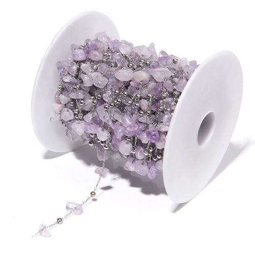 Pierre De Forme Irrégulière Naturelle Chaîne En Acier Inoxydable Puce De Forme Libre Gravier Quartz Agates Puce De Pierre Pour La Fabrication De Bijoux Collier Bricolage