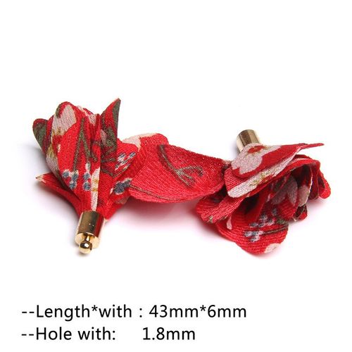 Pampilles De Fleurs En Tissu Faites À La Main Vintage, Porte-Clés, Sangles De Téléphone Portable, Boucle D'oreille, Pendentif, Bijoux, Bricolage Exécutif, 10-20 Pièces