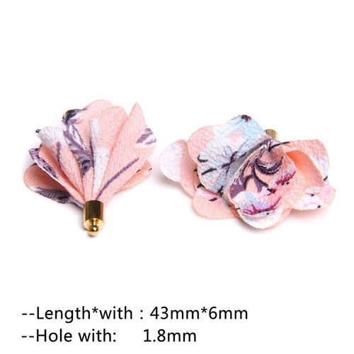 Pampilles De Fleurs En Tissu Faites À La Main Vintage, Porte-Clés, Sangles De Téléphone Portable, Boucle D'oreille, Pendentif, Bijoux, Bricolage Exécutif, 10-20 Pièces