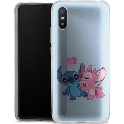 Coque Xiaomi Redmi 9a Stitch Angel Love Heart Pink | Gel Silicone Antichocs