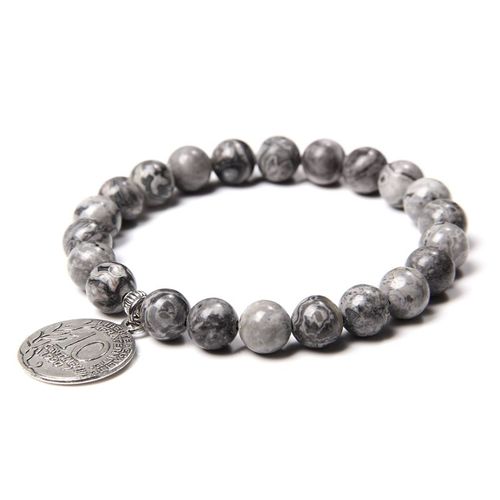 Bracelets En Forme D'oeil De Tigre Pour Hommes Et Femmes, Pendentifs Ronds Faits À La Main En Pierre Naturelle Et Perles, Bijoux À La Mode, Cadeaux