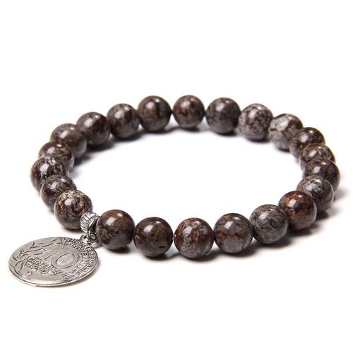 Bracelets En Forme D'oeil De Tigre Pour Hommes Et Femmes, Pendentifs Ronds Faits À La Main En Pierre Naturelle Et Perles, Bijoux À La Mode, Cadeaux