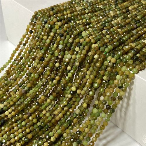 Perles En Pierre De Mica Violette Naturelle, Petite Perle À Facettes 3 /4 Mm, Brin De Tourmaline Rouge Pour La Fabrication De Bracelets De Bijoux Diy, Vente En Gros