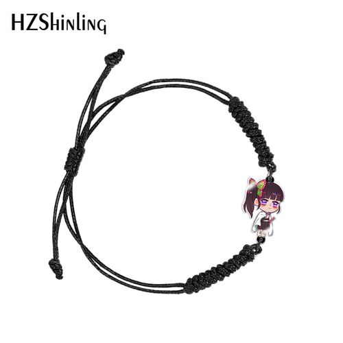 Bracelet En Résine Acrylique Pour Femmes, Bijoux À La Mode, Tissé, Ajustable, Chaîne, Demon Slayer Kimetsu No Yaiba