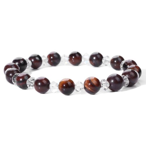 Bracelet ¿Il De Tigre Coloré Pour Hommes Et Femmes, Bijoux En Pierre Naturelle, Perles De Verre Cristal, Cadeau De Fête