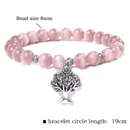 Bracelet En Pierre Naturelle ¿Il De Chat Pour Femmes, Perles, Breloques, Chakra, Opale, Yoga, Bijoux Faits À La Main, Cadeaux