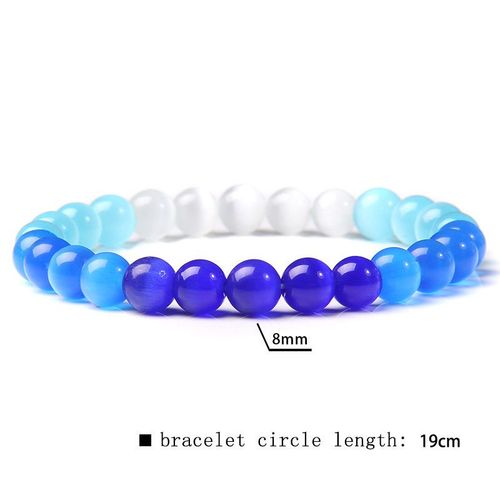 Bracelet En Pierre Naturelle ¿Il De Chat Pour Femmes, Perles, Breloques, Chakra, Opale, Yoga, Bijoux Faits À La Main, Cadeaux