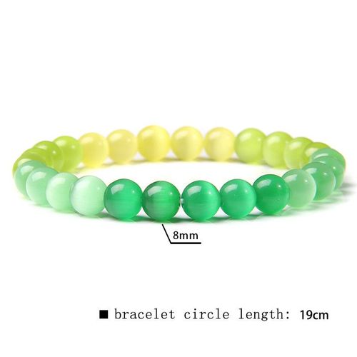 Bracelet En Pierre Naturelle ¿Il De Chat Pour Femmes, Perles, Breloques, Chakra, Opale, Yoga, Bijoux Faits À La Main, Cadeaux