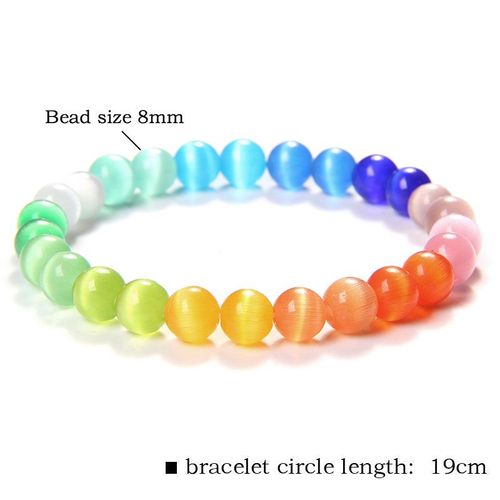 Bracelet En Pierre Naturelle ¿Il De Chat Pour Femmes, Perles, Breloques, Chakra, Opale, Yoga, Bijoux Faits À La Main, Cadeaux