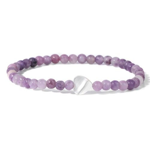Bracelet De Perles En Pierre D'amazonite Pour Femmes, 4mm, Breloque En Coquille De C¿Ur Naturelle, Bijoux À La Mode, Cadeau D'amitié