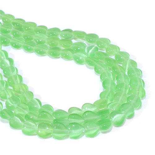 Perles En Pierre Naturelle Opale En Forme De Coeur, ¿Il De Chat, Amour, Perles Adt Pour Bijoux, Breloque Exécutive, Boucles D'oreilles Bricolage, Bracelet, Collier, Vente En Gros