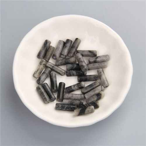 5-15 Pièces Perles De Pierre Tubulaire Ronde Naturelle 4x13mm, Image Polie Jaspe Rhodonite Perles En Vrac Pour Bricolage Fabrication De Bijoux Bracelet Dec