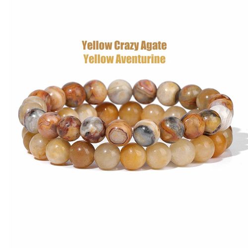 Bracelets En Pierre D'oeil De Chat Rose Tendance Pour Femmes, Ensemble De Bracelets En Rhodochrosite Naturelle, Bijoux De Guérison Perlés De 8mm