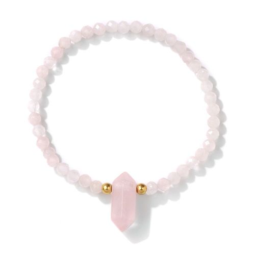 Bracelet En Cristal D'améthyste Naturel Pour Hommes Et Femmes, Petites Perles, Breloques Hexagonales, Bijoux De Mode, Cadeau De Yoga