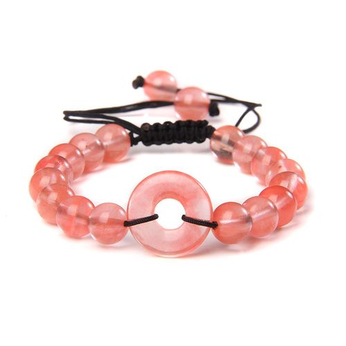 Bracelet En Pierre Porte-Bonheur Pour Homme Et Femme, En Agate, En Mousse Naturelle, Corde Noire, Tressé, Bijoux Ajustables, Perles En Pierre Reiki