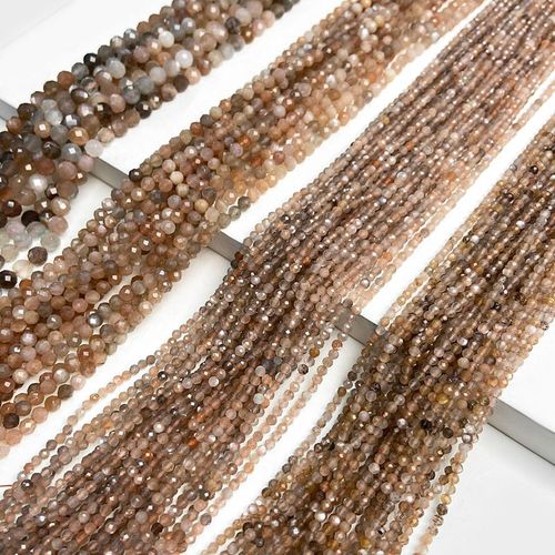 Perles De Pierre À Facettes En Grenat Naturel, Amples, Entretoises, Pierres Précieuses, Jaspe, Pour La Fabrication De Bijoux, Bracelet, Bricolage, 15 Pouces, 2/3/6mm